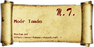 Moór Tamás névjegykártya