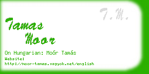 tamas moor business card